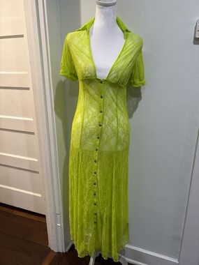 Urban Outfitters Neon Lime Lace dress